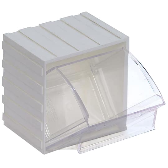Quantum Storage Systems® 3.625" x 4.25" White & Clear Individual Tip Out Bin | Michaels®